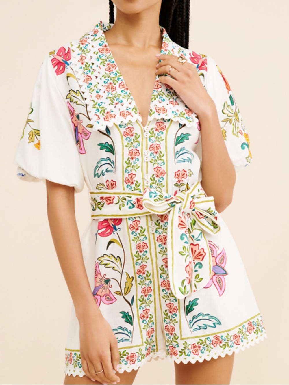 Farm Rio Floral Insects Romper